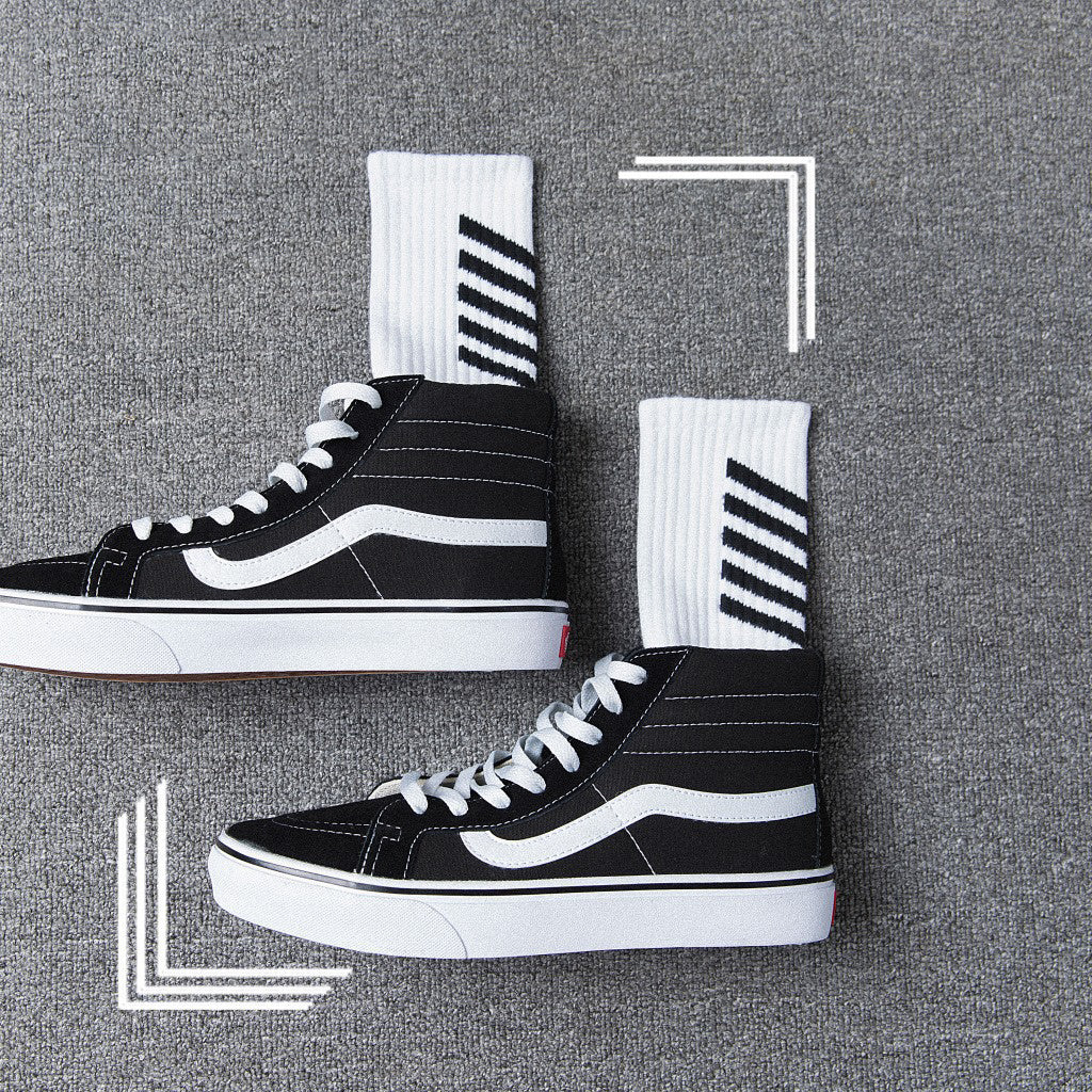 Striped Athletic Socks – Thick, Breathable Sports Socks for Gym & Outdoor