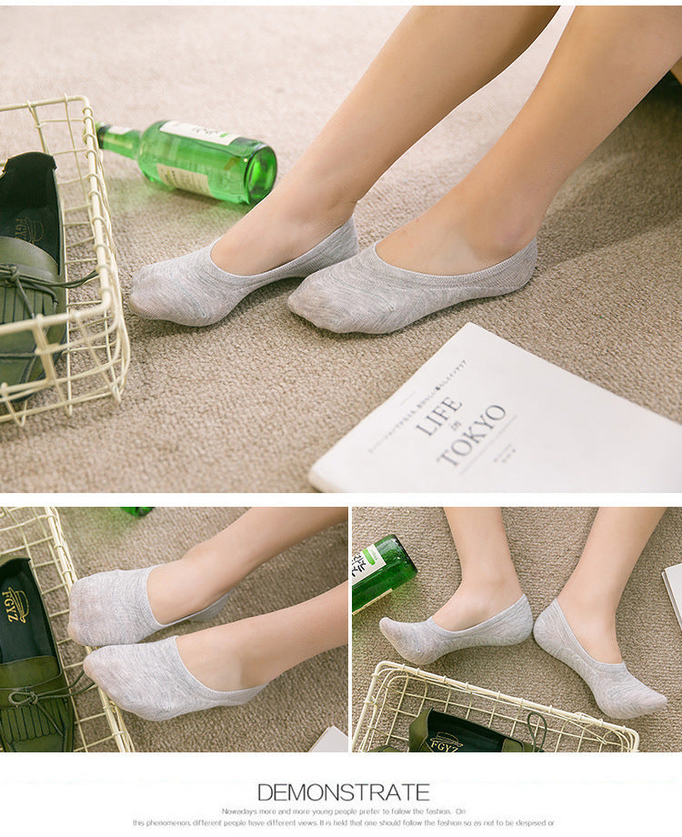 Cozy Women’s Solid Color No-Show Socks – Soft Low Cut Boat Socks for Casual Comfort