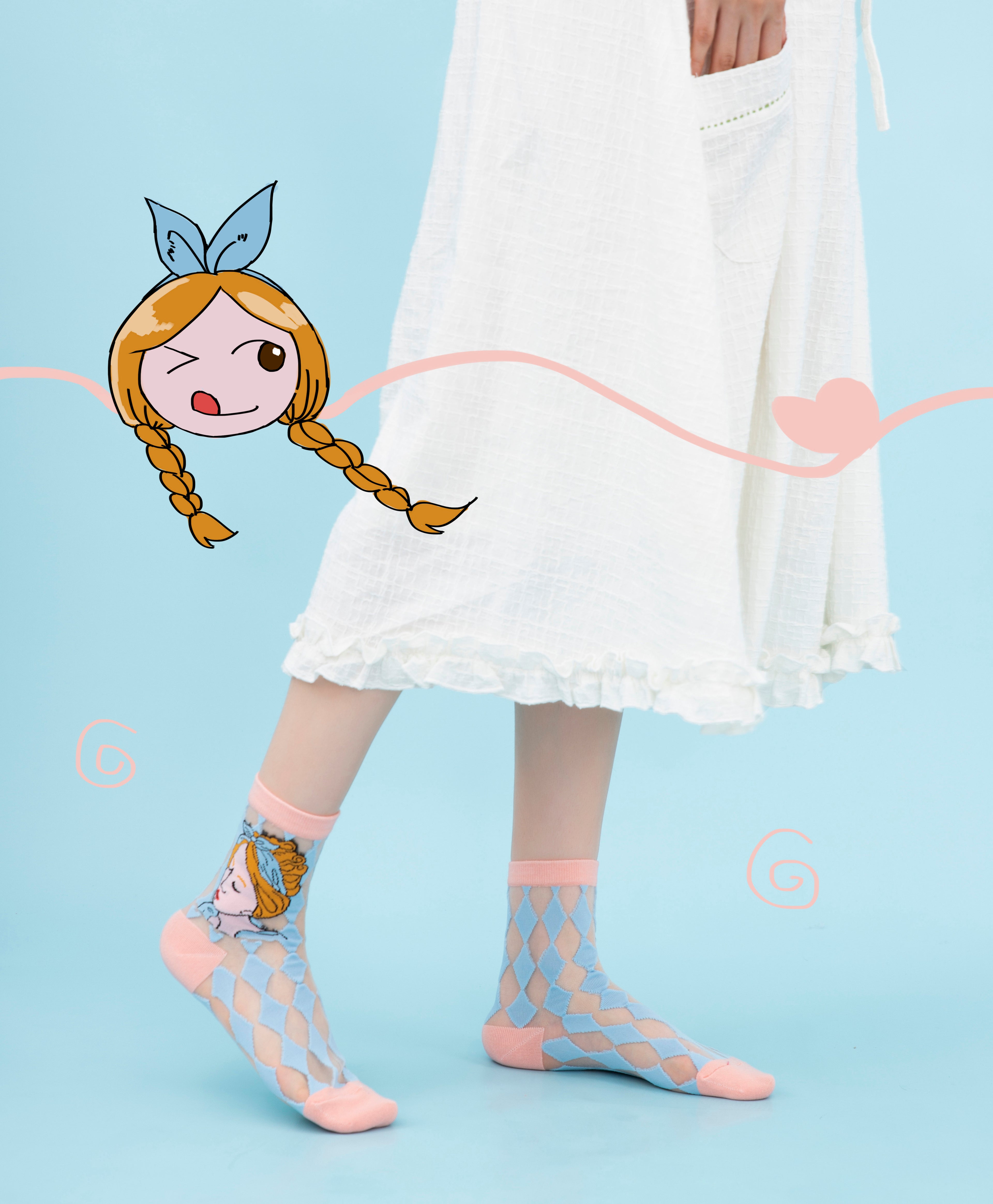 Trendy Glass Silk Socks – Summer Sheer Crystal Socks