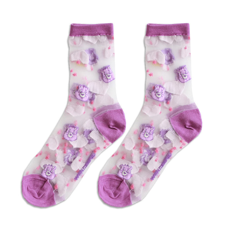 Trendy Glass Silk Socks – Summer Sheer Crystal Socks
