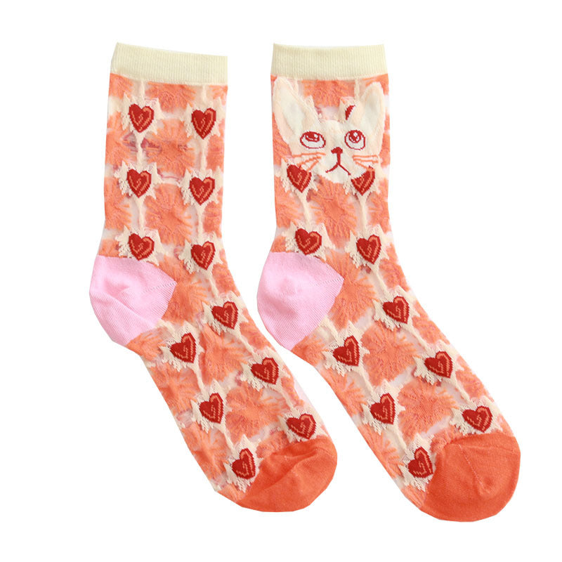 Trendy Glass Silk Socks – Summer Sheer Crystal Socks
