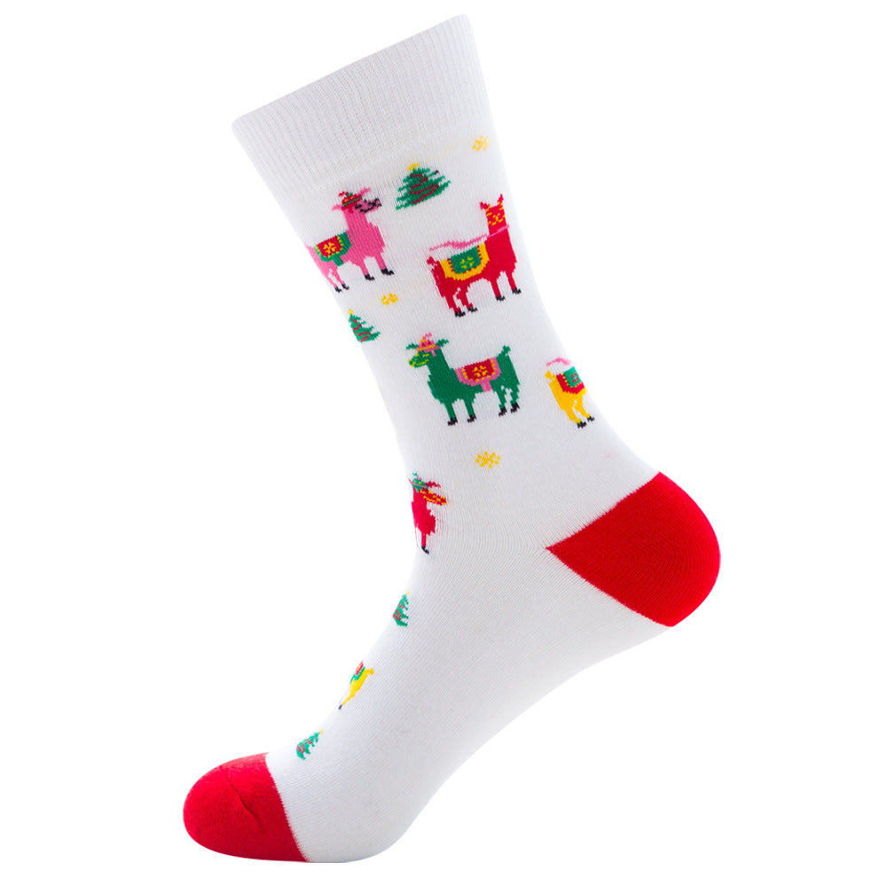 Holiday Crew Socks – Santa Claus, Moose, Winter Cotton Sock Gift