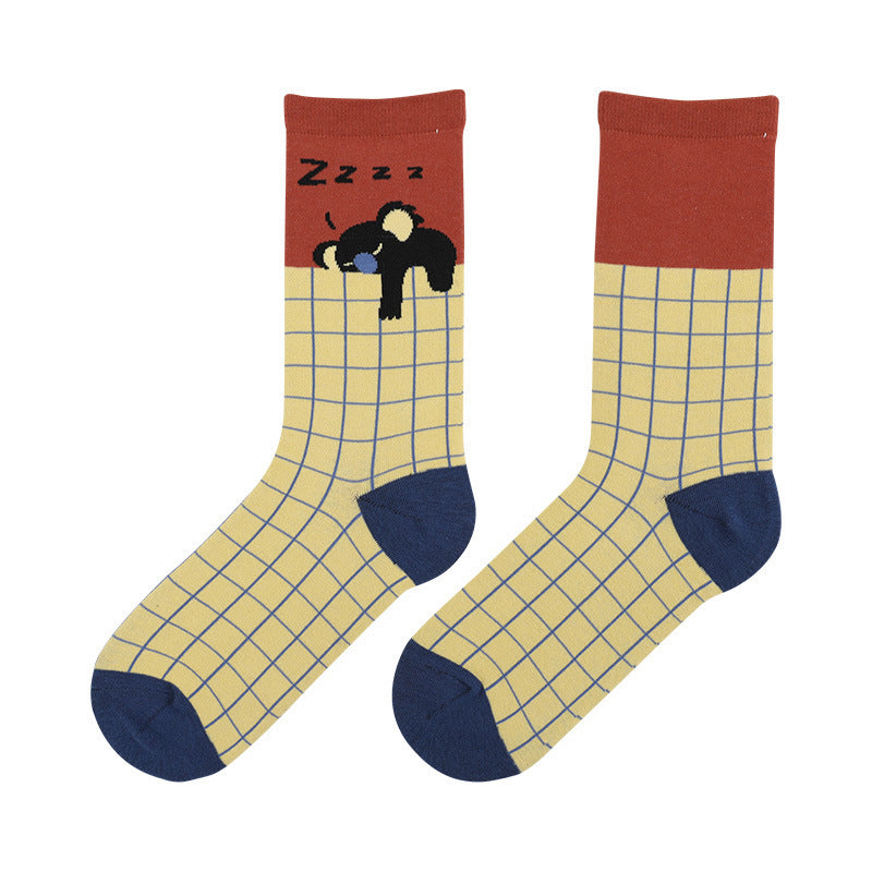 Animal Cartoon Socks – Fun & Cozy Cotton Tube Socks