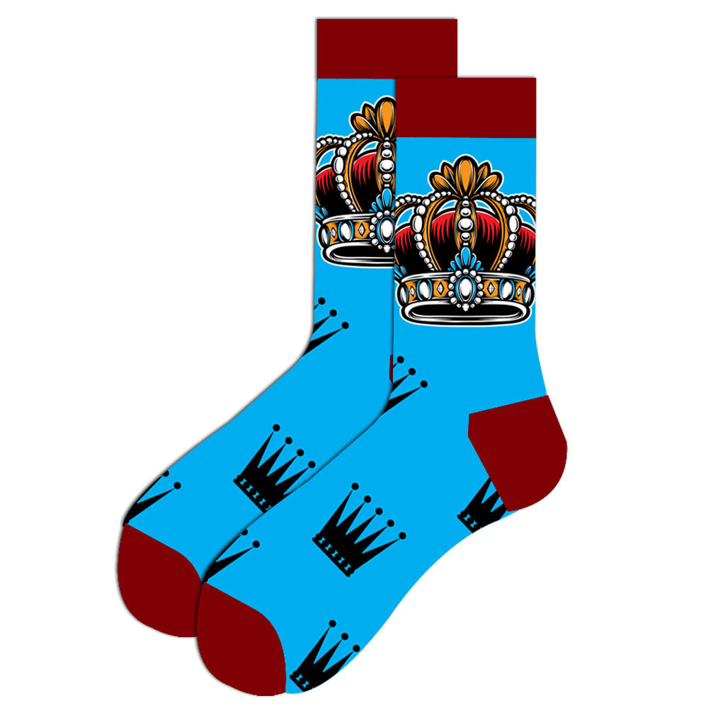 Holiday Crew Socks – Santa Claus, Moose, Winter Cotton Sock Gift