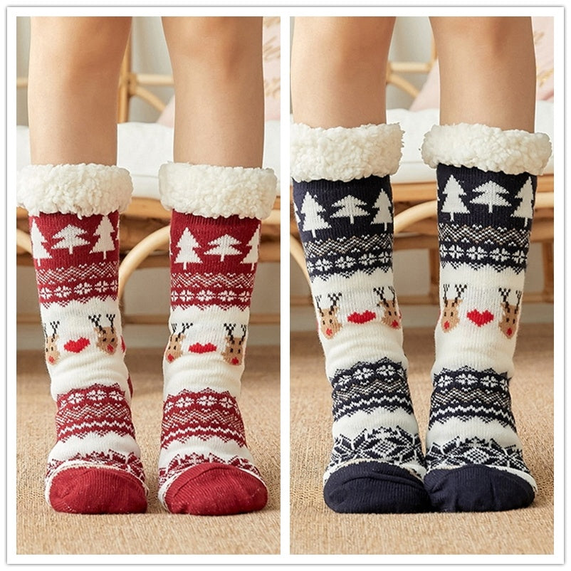 Warm Fuzzy High Tube Floor Socks – Thick Velvet Plush Home Socks for Cold Weather