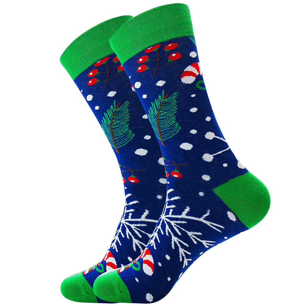 Holiday Crew Socks – Santa Claus, Moose, Winter Cotton Sock Gift