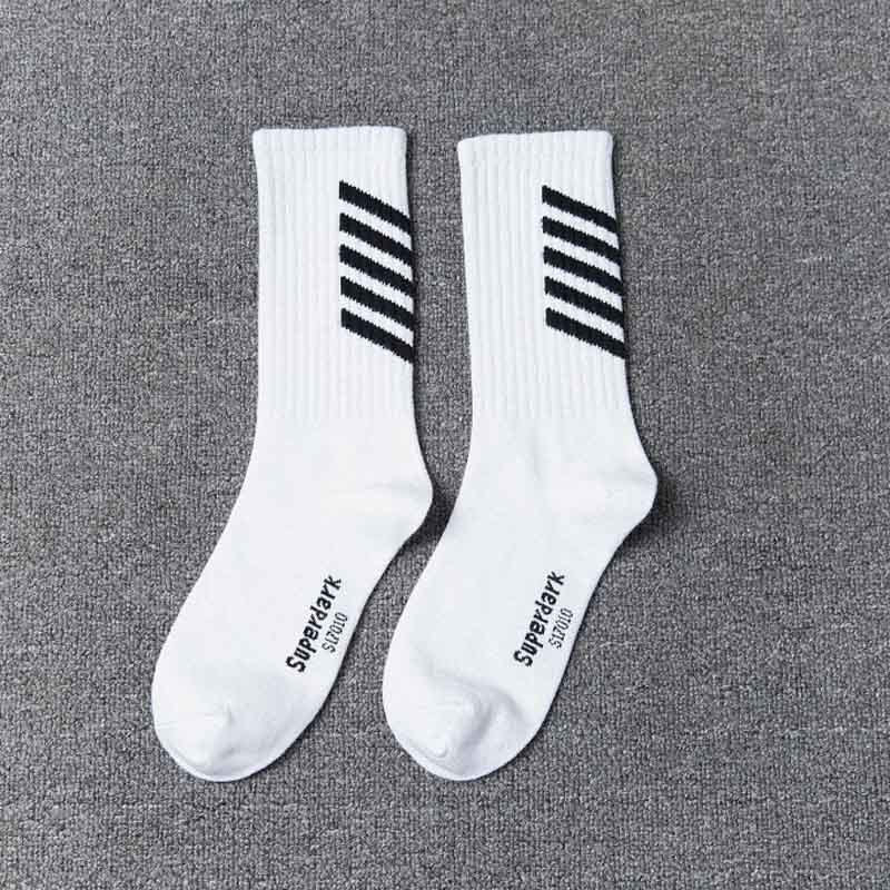 Striped Athletic Socks – Thick, Breathable Sports Socks for Gym & Outdoor