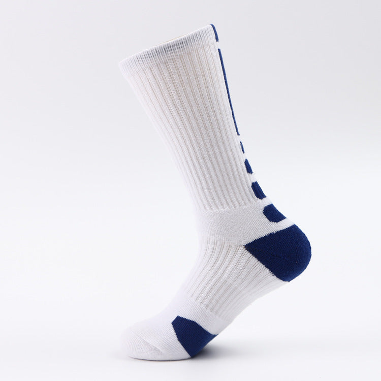 Classic High-Top Sports Socks for Men – Thickened Terry, Anti-Skid Basketball Socks