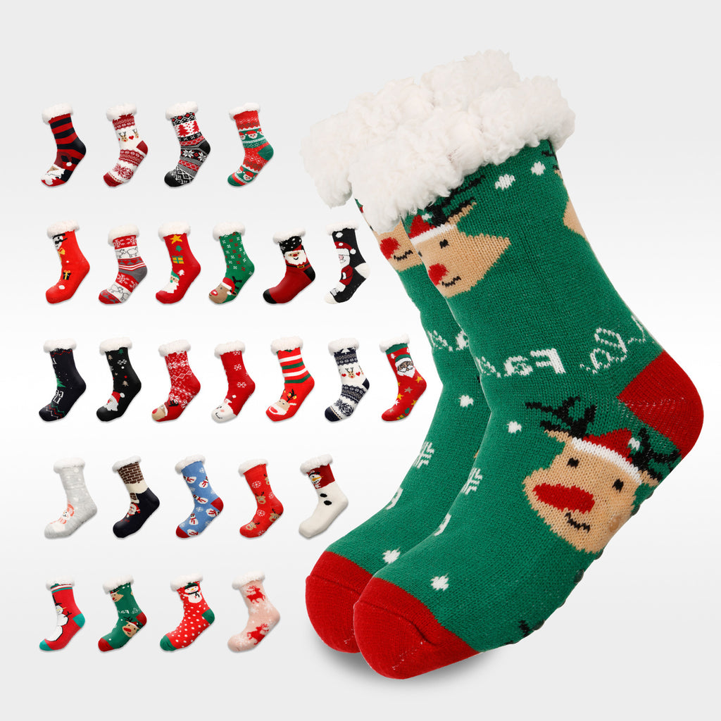 Holiday Fleece Socks – Thick, Soft, and Warm Indoor Room Wear