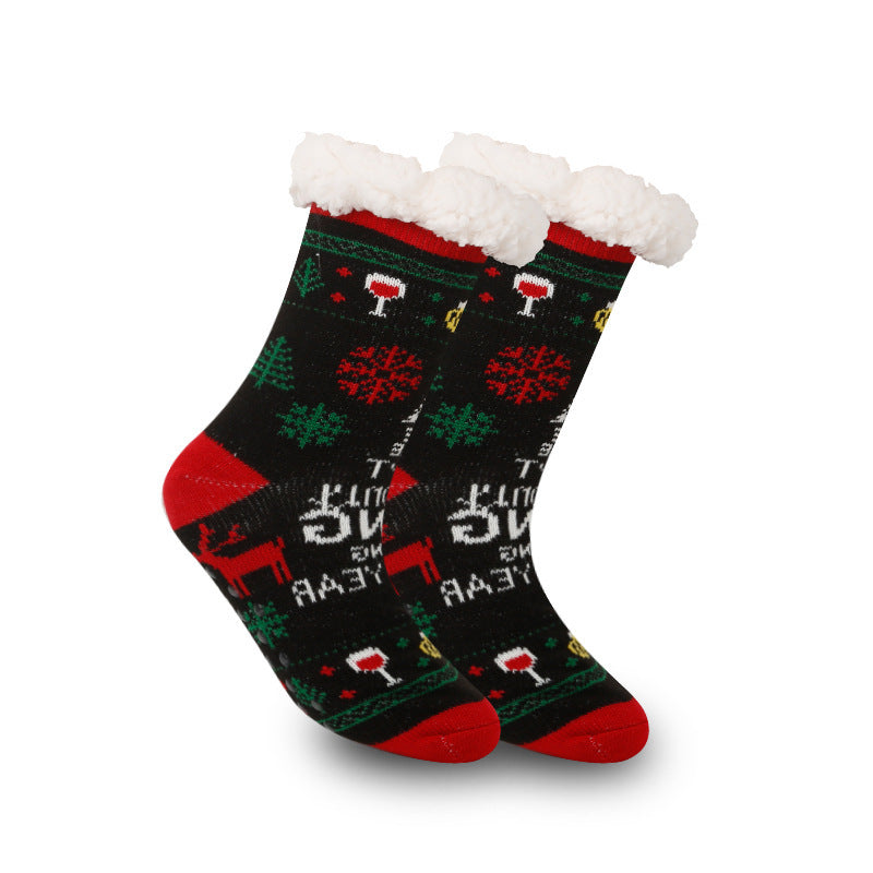 Holiday Fleece Socks – Thick, Soft, and Warm Indoor Room Wear