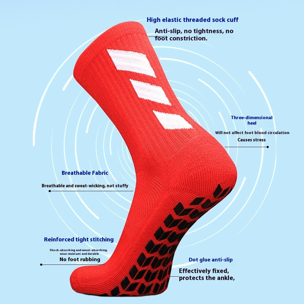 Men’s/Women’s Soccer Socks with Non-Slip Sole – Breathable & Sweat-Wicking