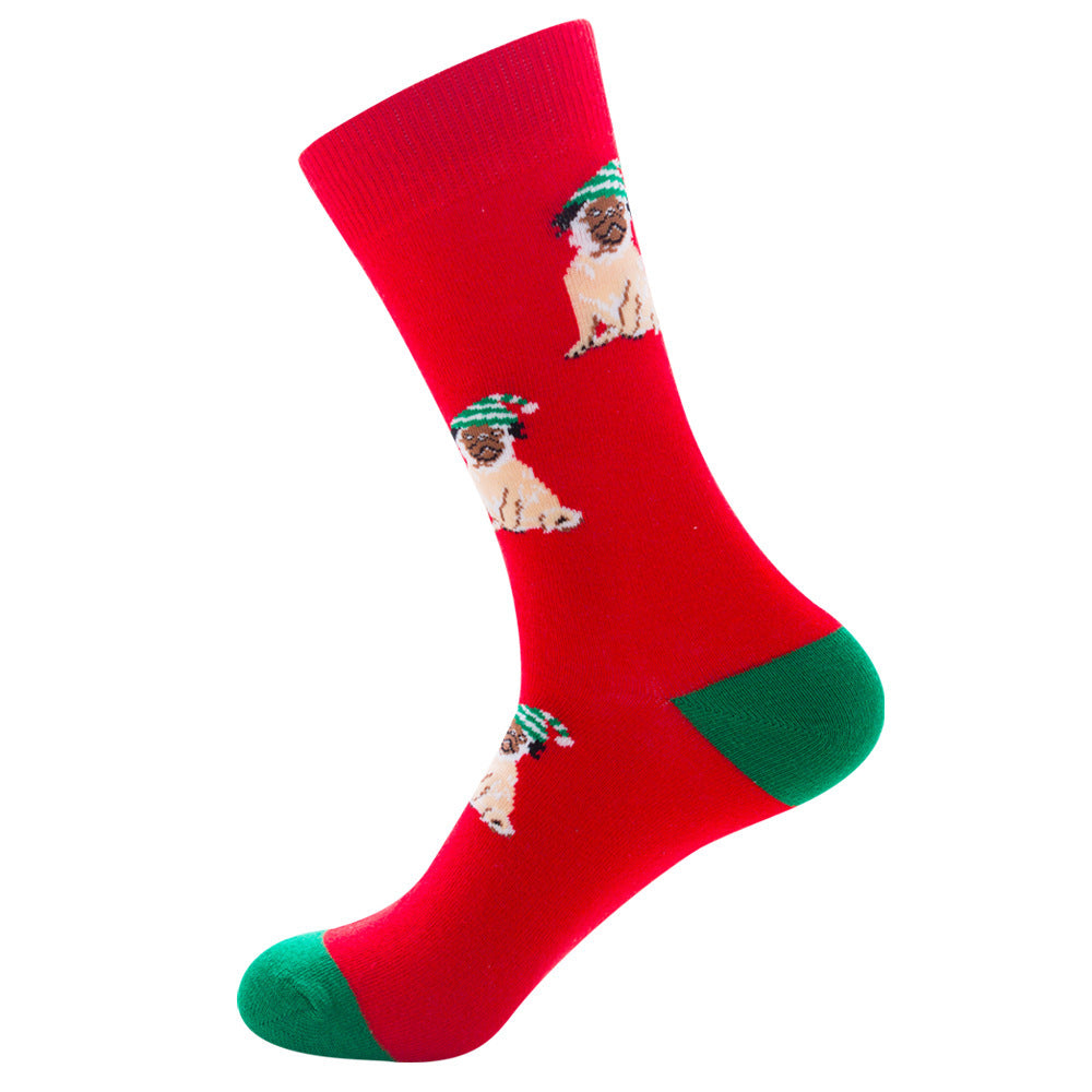 Holiday Crew Socks – Santa Claus, Moose, Winter Cotton Sock Gift